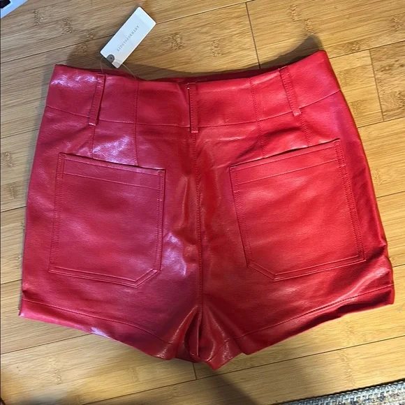 Maeve High Waist Red Shorts - Picture 3 of 4